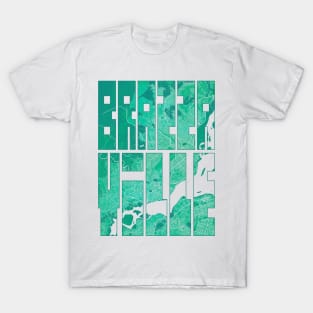 Brazzaville, Congo City Map Typography - Watercolor T-Shirt